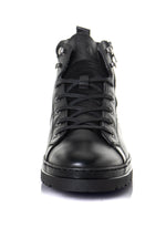 Black leather ankle boots - Image n°5