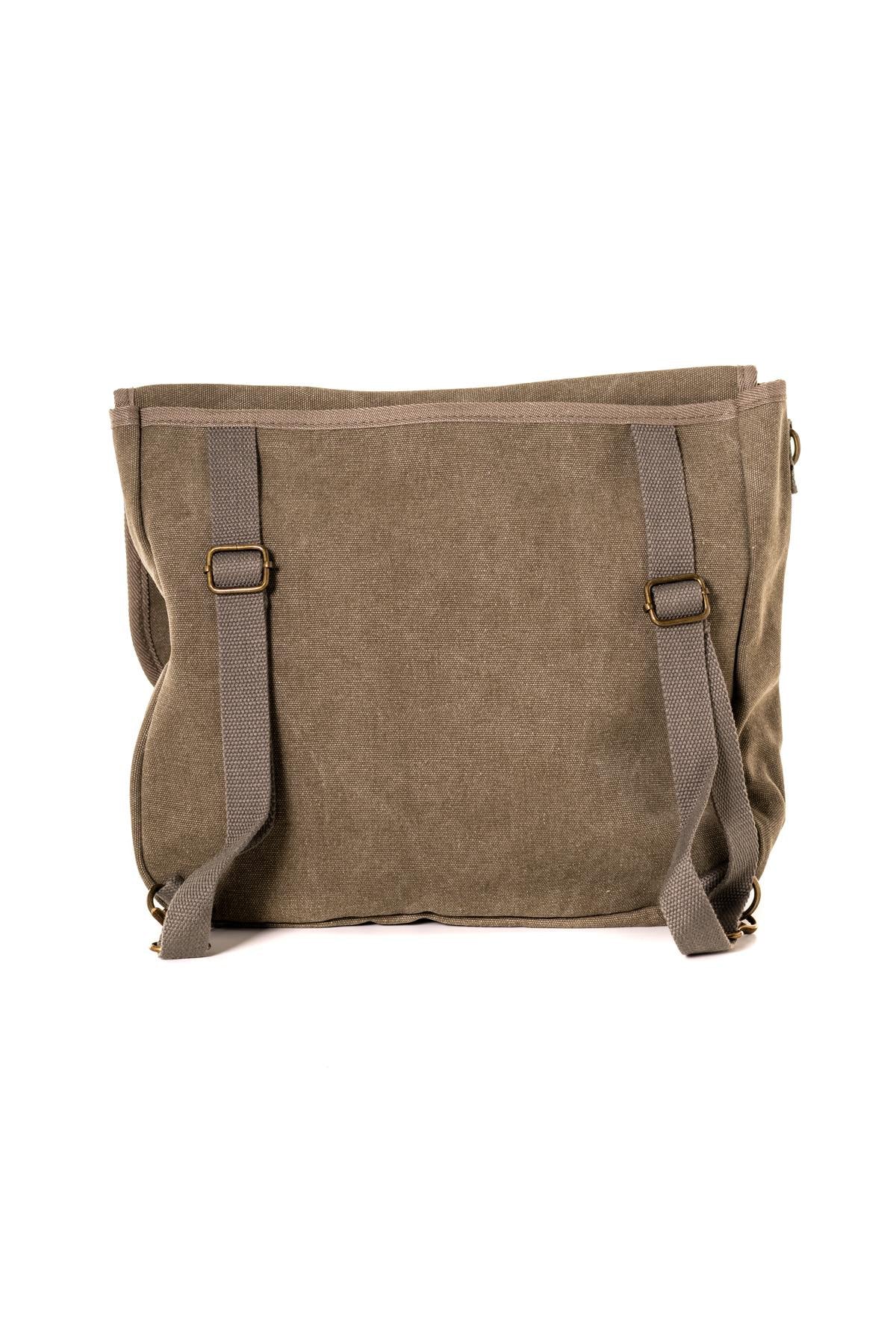 Vintage khaki satchel bag - Image n°2