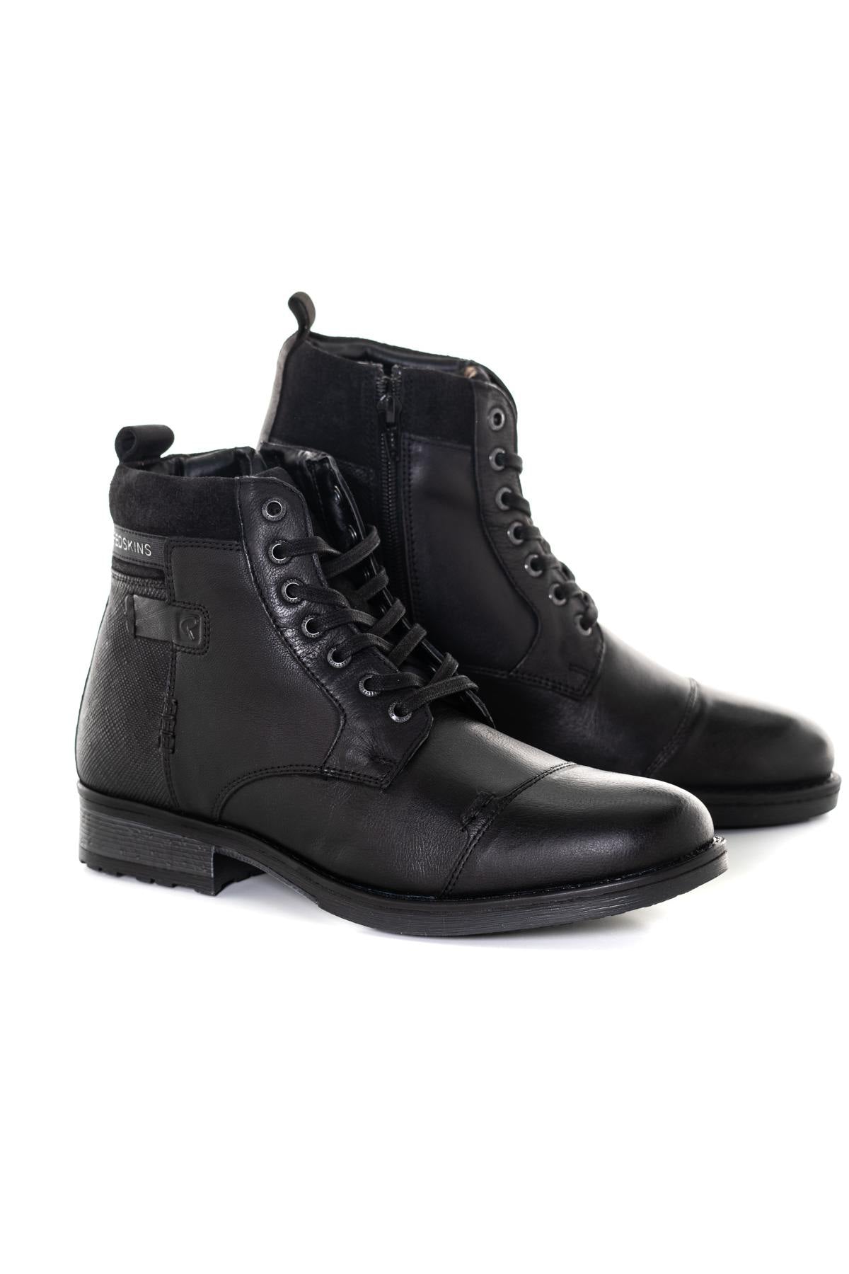 Men's black leather boots - Image n°1