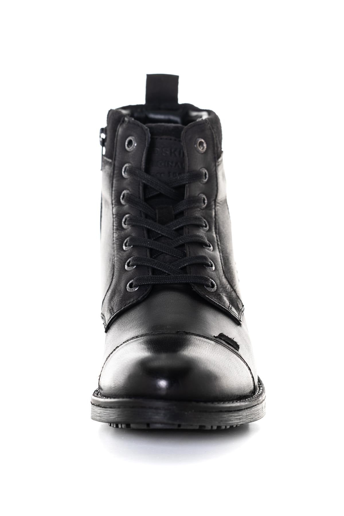 Men's black leather boots - Image n°5