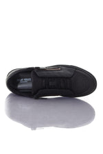 Low-top cracked leather sneakers - Image n°3