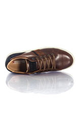 Brown and Navy Redskins Leather Sneakers - Image n°3