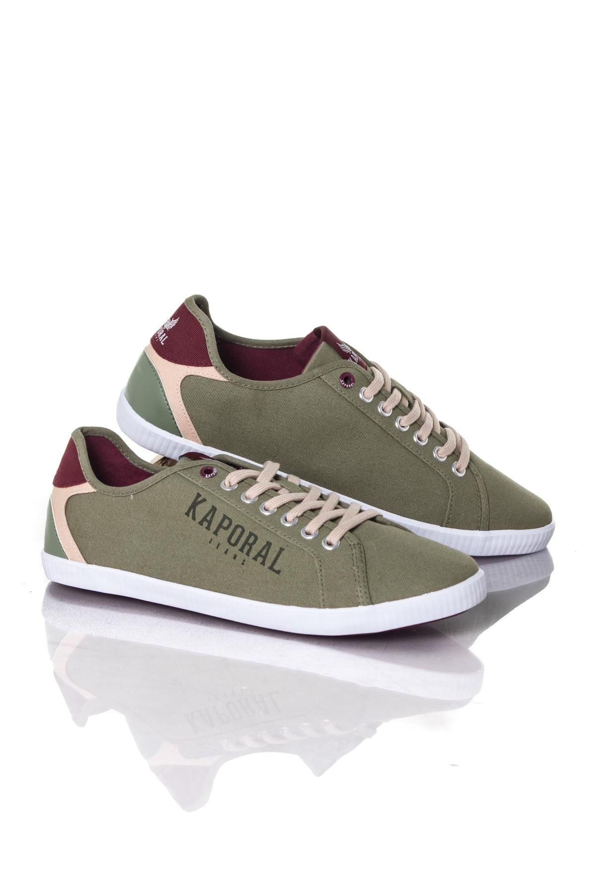 Kaporal men's khaki canvas sneakers - Image n°1
