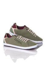 Kaporal men's khaki canvas sneakers - Image n°1