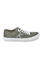 Kaporal khaki velvet sneakers - Image n°1