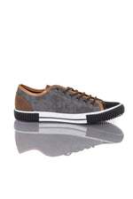 Kaporal men's black and camel canvas sneakers - Image n°2