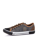 Kaporal men's black and camel canvas sneakers - Image n°7