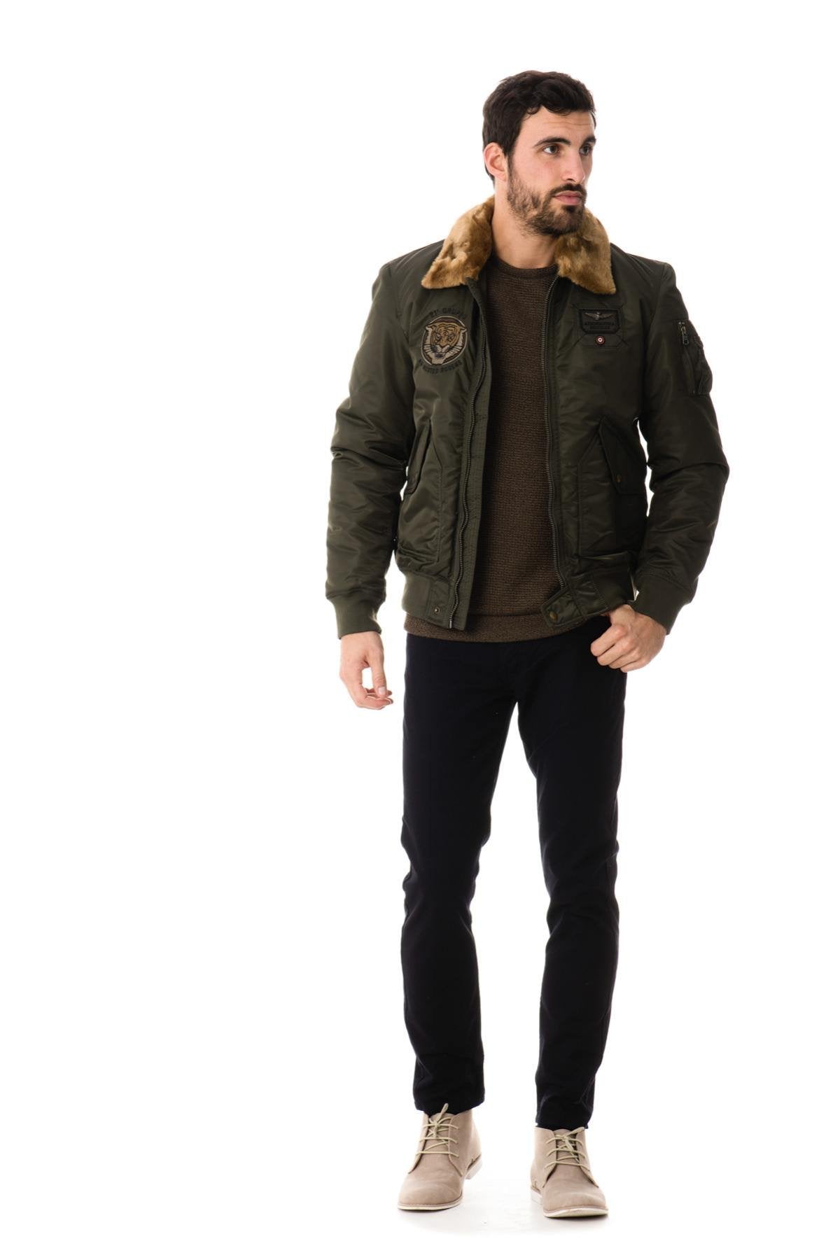 Men's polyamide bomber jacket - Image n°2