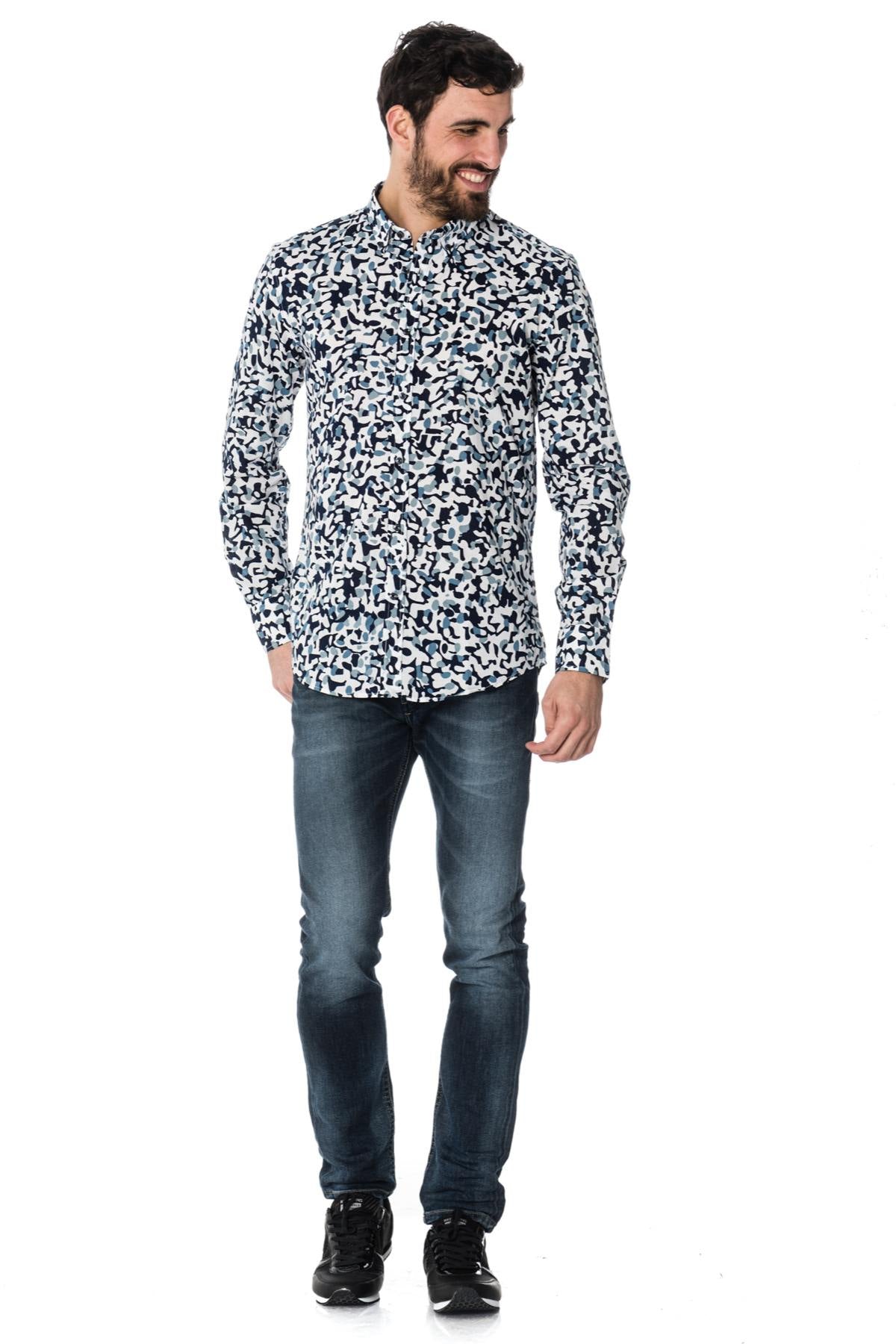 Blue and white printed shirt Antony Morato - Image n°2