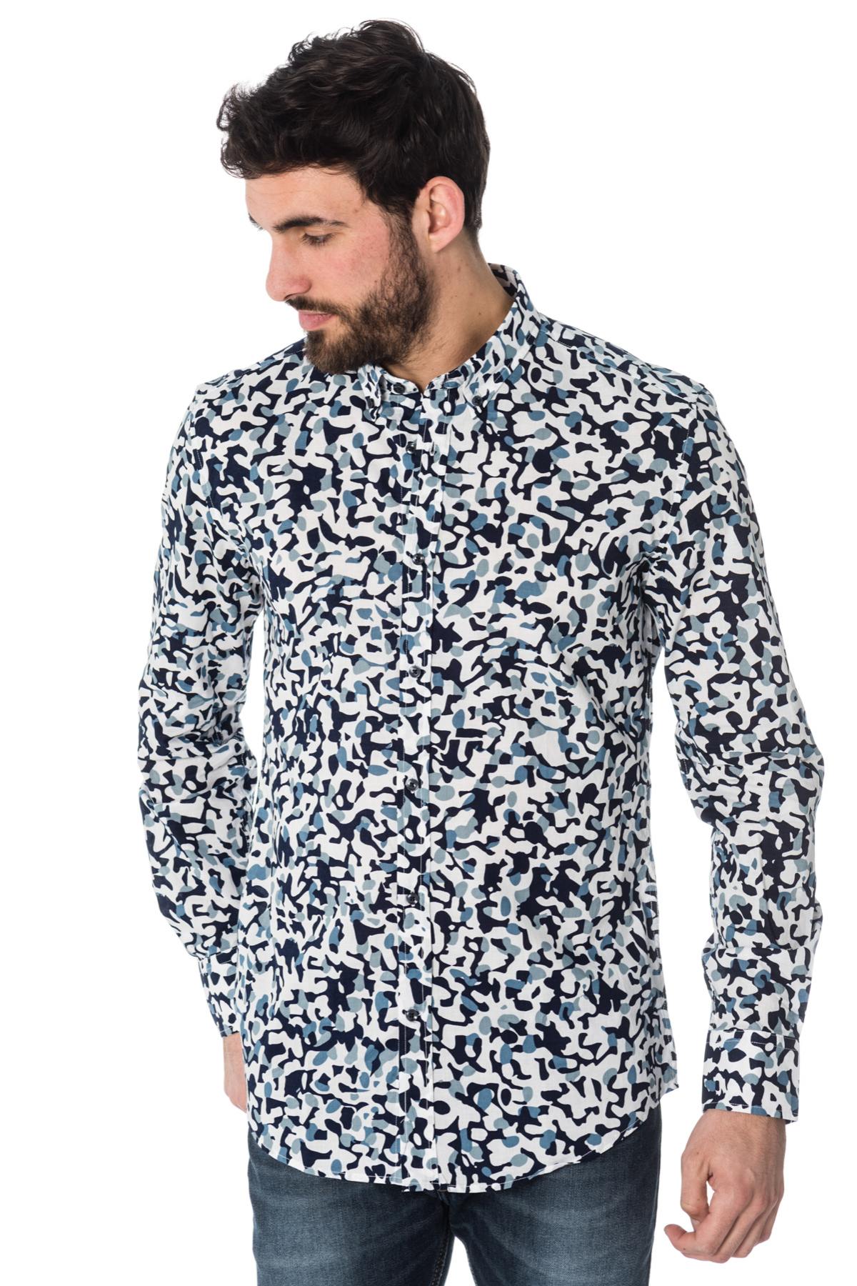 Blue and white printed shirt Antony Morato - Image n°1