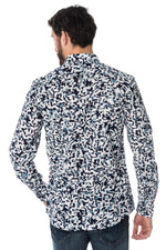 Blue and white printed shirt Antony Morato - Image n°3