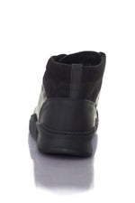 Black leather high top sneakers - Image n°6