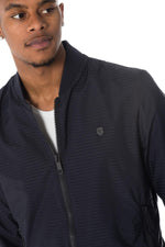  Men's navy blue striped jacket - Image n°6