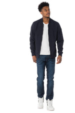  Men's navy blue striped jacket - Image n°2