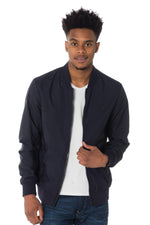  Men's navy blue striped jacket - Image n°3