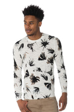 Men's leaf print sweater - Image n°1