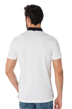 Antony Morato white and navy polo shirt - Image n°3