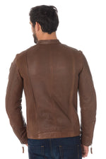 Blauer cognac sheepskin leather jacket - Image n°7