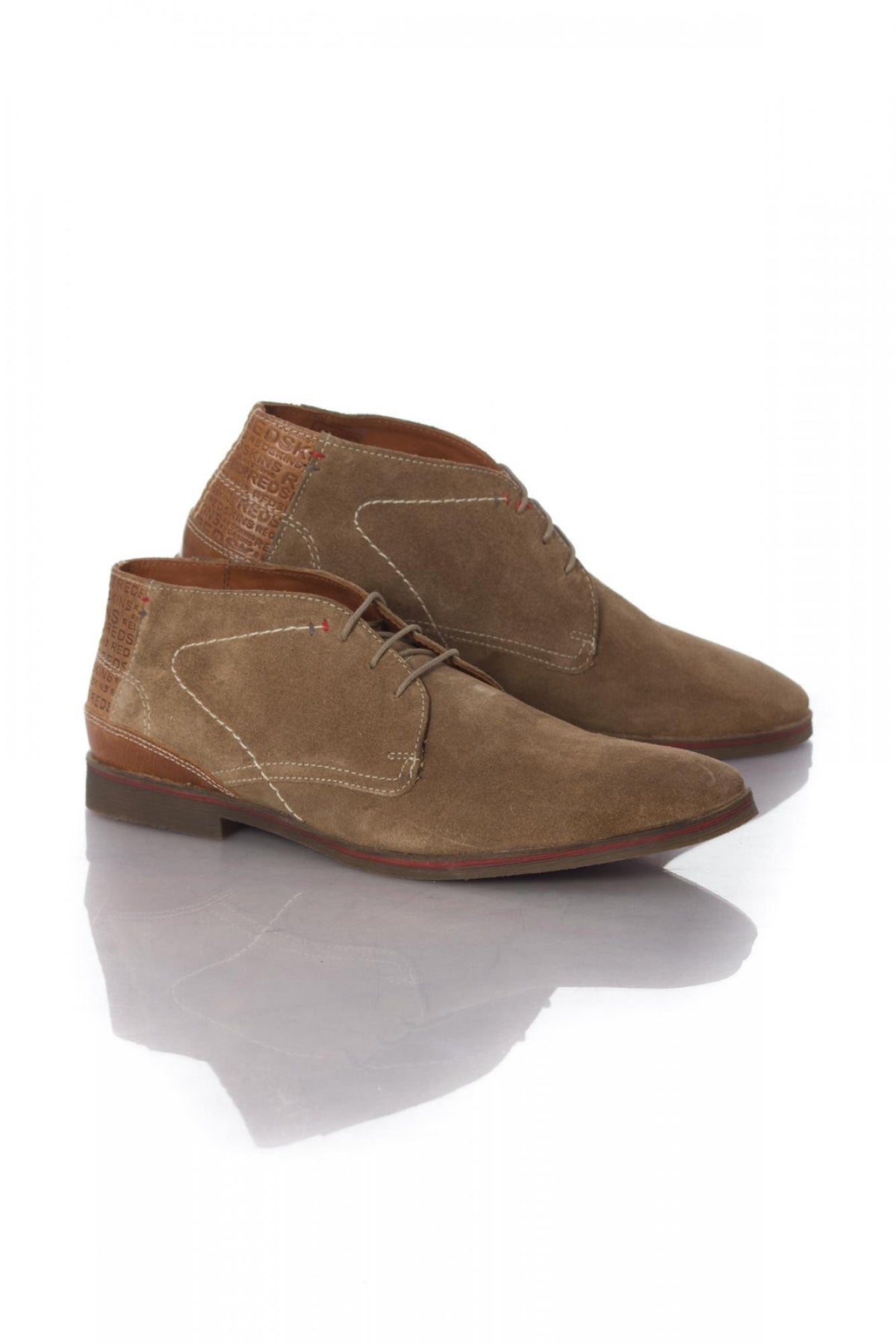 Redskins beige suede look ankle boots - Image n°1