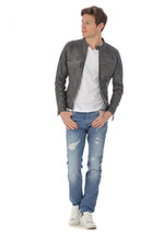 Gray vintage slim fit jacket - Image n°11