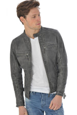 Gray vintage slim fit jacket - Image n°10