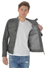 Gray vintage slim fit jacket - Image n°13