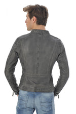 Gray vintage slim fit jacket - Image n°12