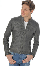 Gray vintage slim fit jacket - Image n°1