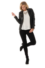 Rose Garden perfecto in black sheepskin - Image n°9