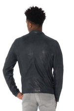 Men's perforated lambskin leather jacket - Image n°5