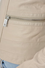  Ivory round neck summer jacket - Image n°5