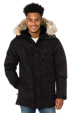 Helvetica men's camouflage print parka - Image n°1