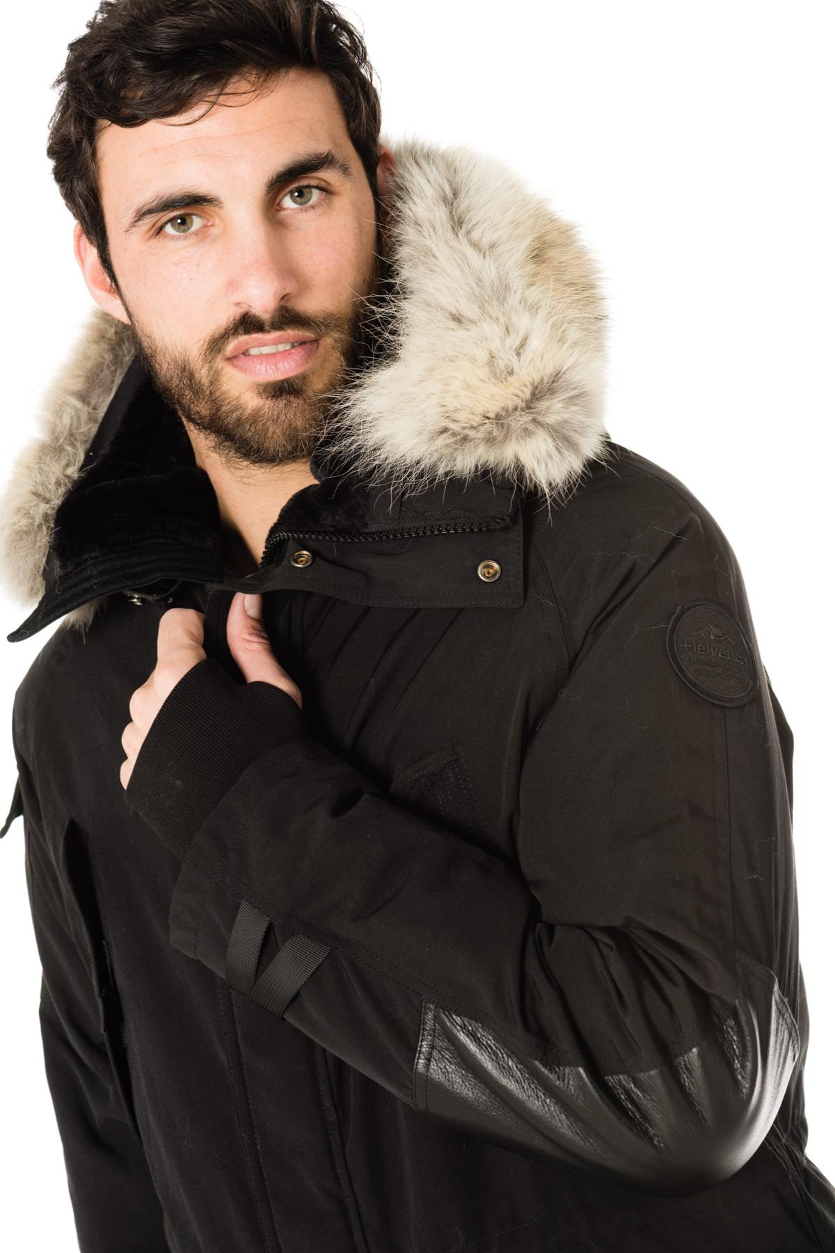 Helvetica men's black parka - Image n°7