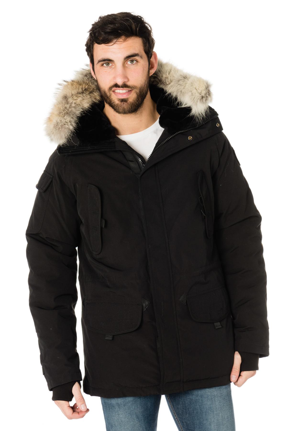 Helvetica men's black parka - Image n°5