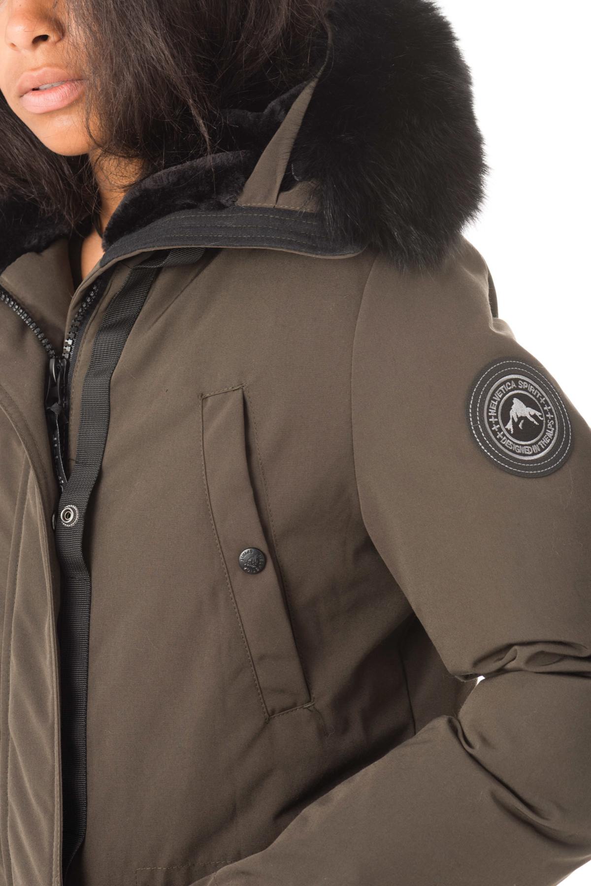 Long Helvetica women's winter down jacket - Image n°7
