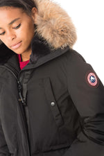 Canada look black women's parka with fur - Image n°8