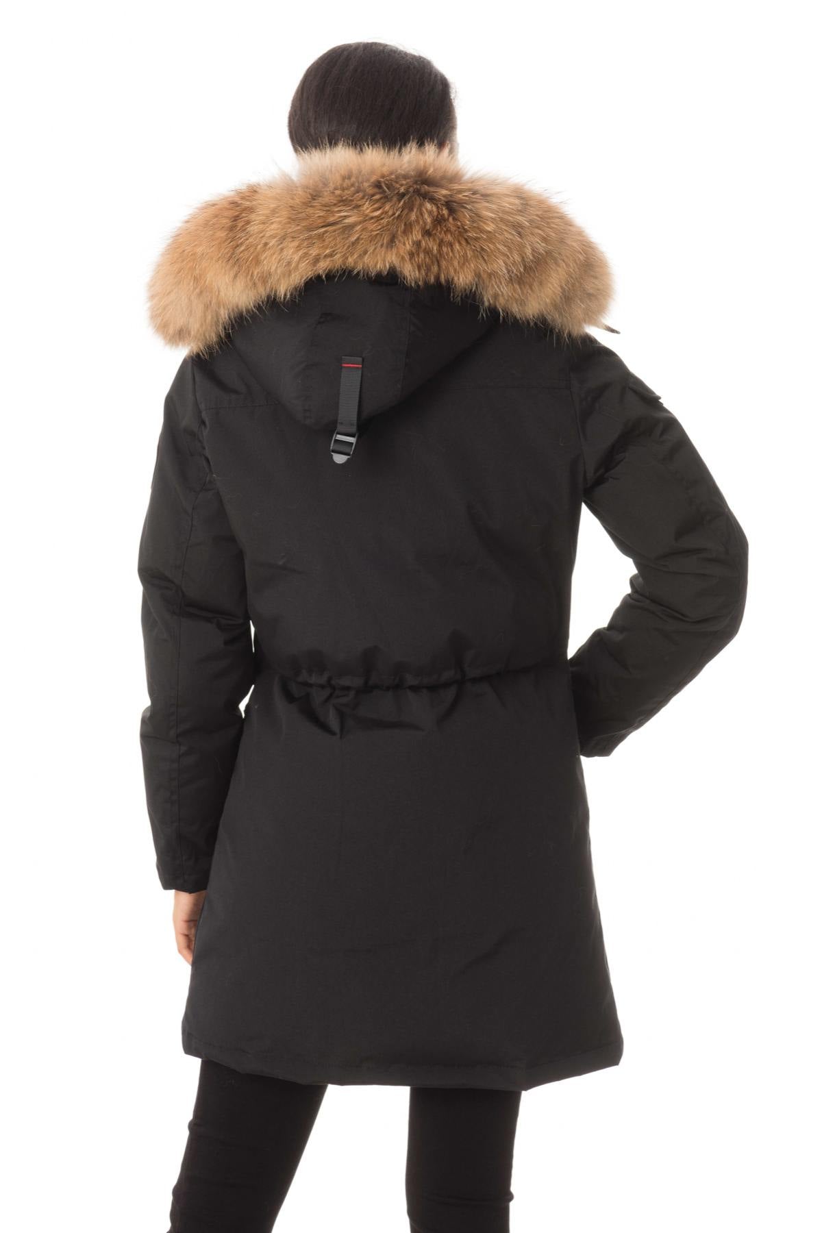 Canada look black women's parka with fur - Image n°7