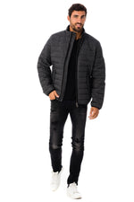 Gray quilted Kaporal winter jacket - Image n°2