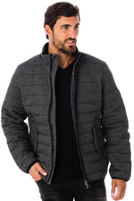 Gray quilted Kaporal winter jacket - Image n°3