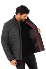 Gray quilted Kaporal winter jacket - Image n°4