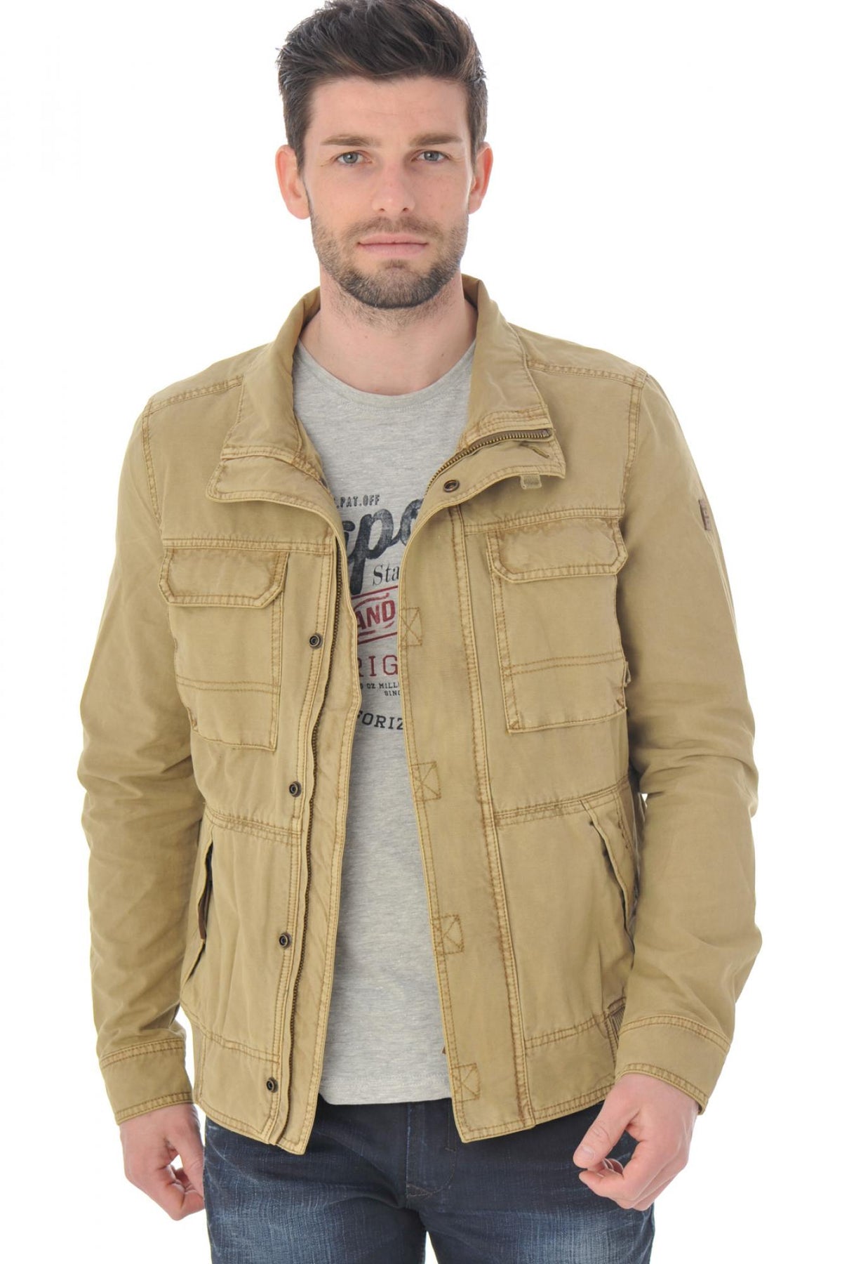 Kaporal cotton military style jacket - Image n°1