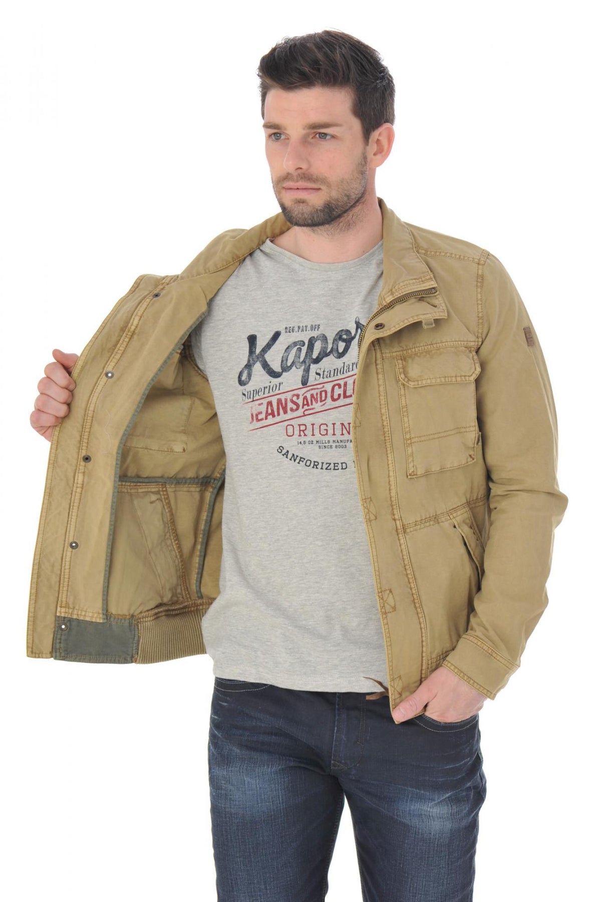 Kaporal cotton military style jacket - Image n°4