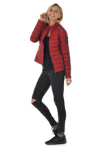 Kaporal women's short burgundy down jacket - Image n°2