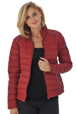 Kaporal women's short burgundy down jacket - Image n°3