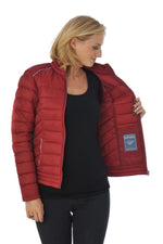 Kaporal women's short burgundy down jacket - Image n°4