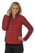 Kaporal women's short burgundy down jacket - Image n°1