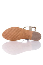Women's iridescent gold sandals - Image n°4