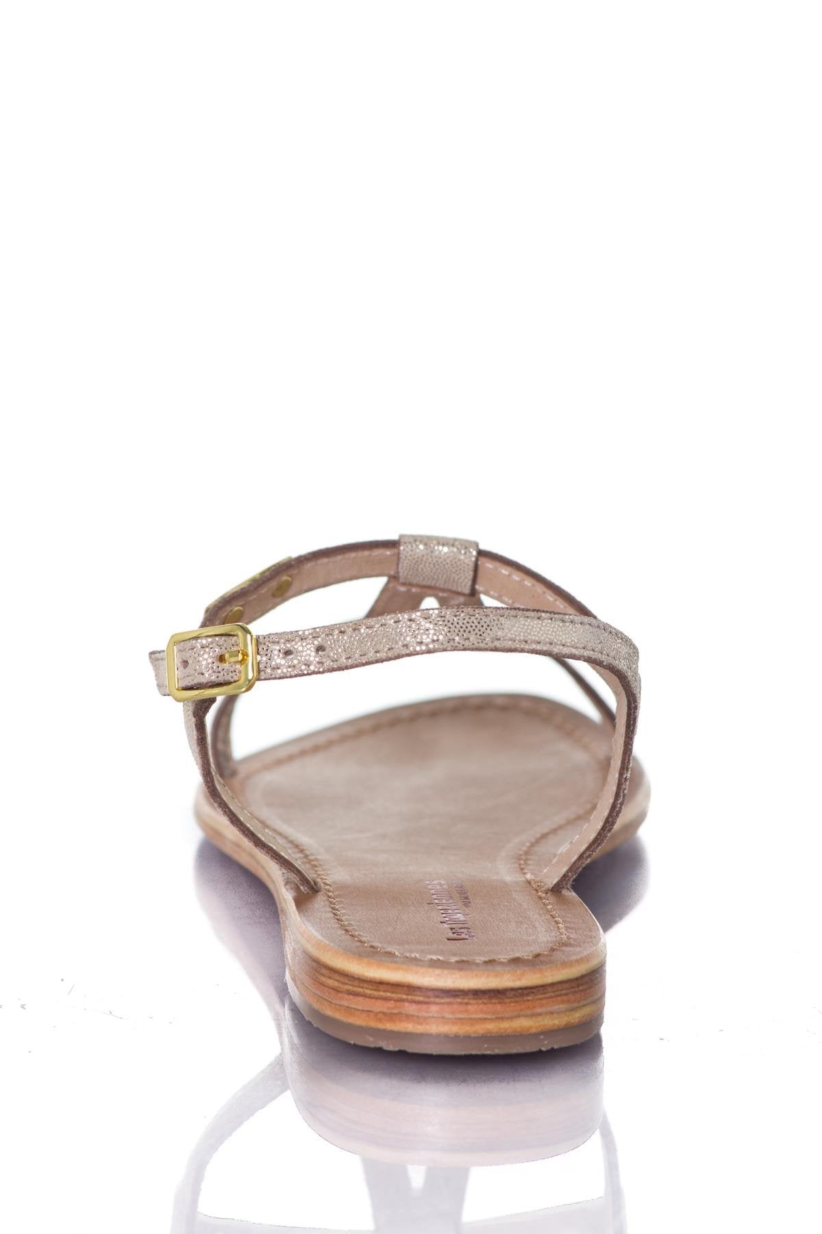 Women's iridescent gold sandals - Image n°6