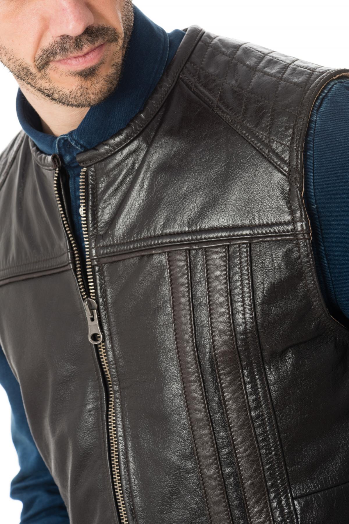 Last Rebels men's cowhide leather vest - Image n°6