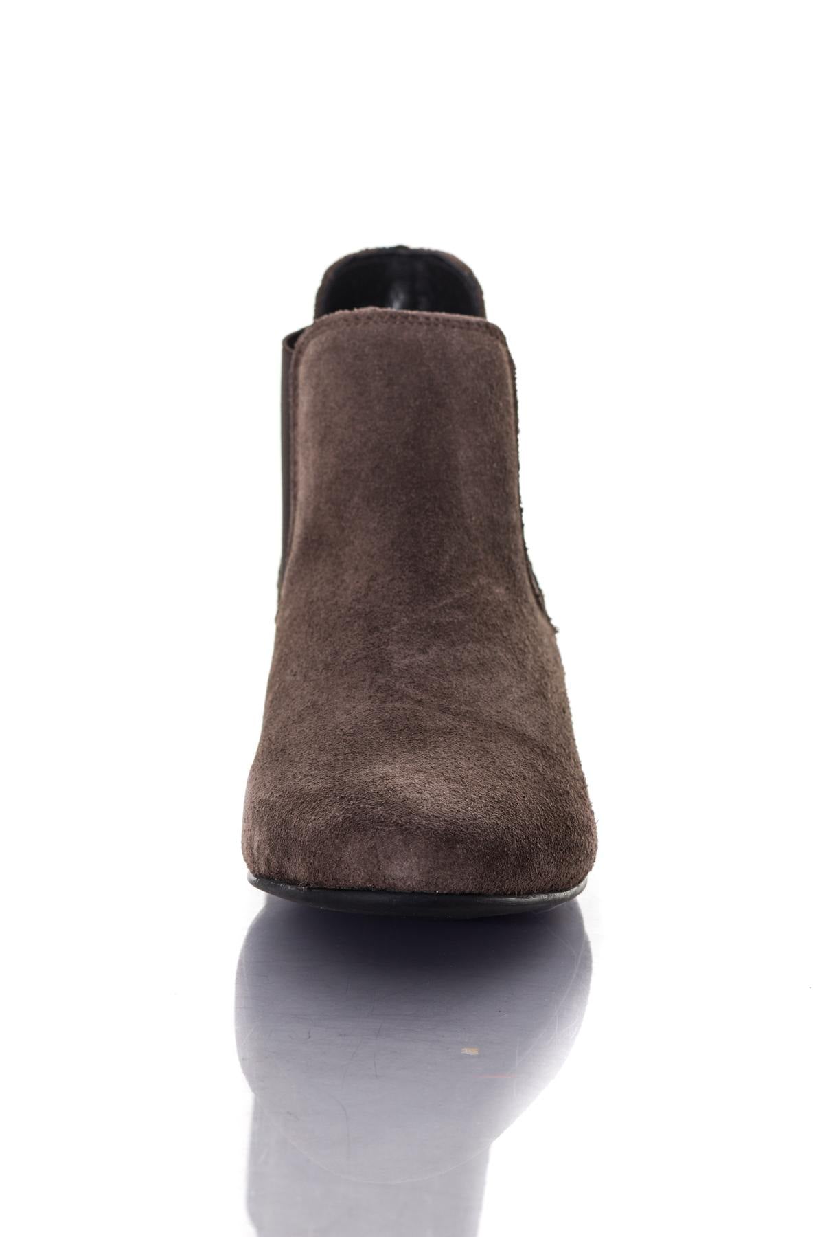 Women's chelsea boots in taupe suede leather - Image n°4